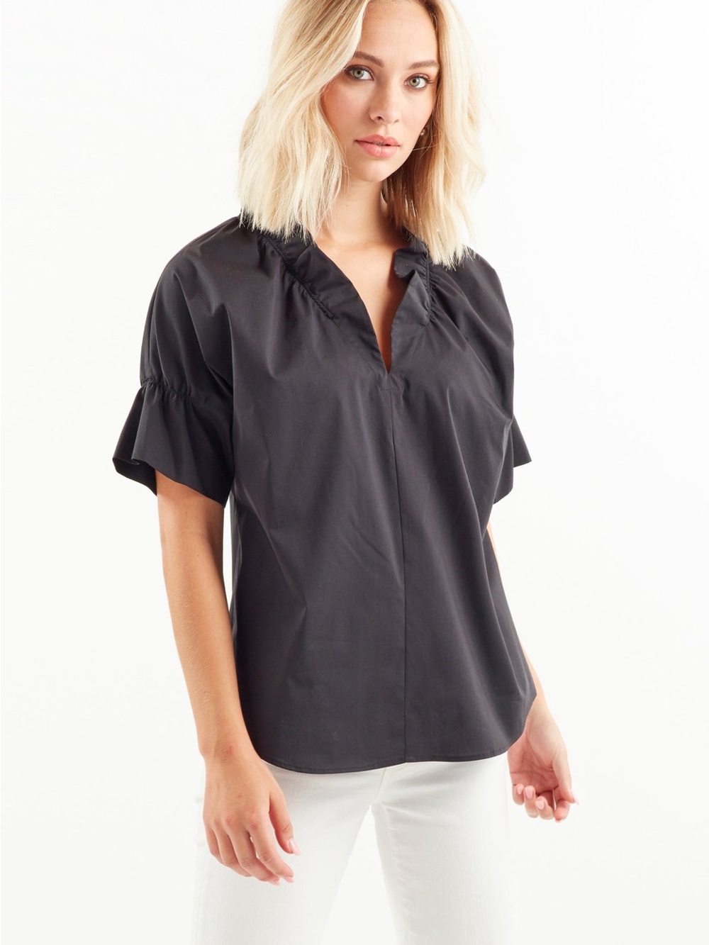 Finley “Crosby” Black Poplin Shirt – Size XL